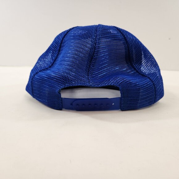 Carters Marine Center Bayliner Trucker Hat California Blue Yellow 1980s Vtg - Picture 6 of 9